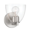 One Light Bath Sconce<br /><span style="color:#4AB0CE;">Entrega: 4-10 dias en USA</span><br /><span style="color:#4AB0CE;font-size:60%;">PREGUNTE POR ENTREGA EN PANAMA</span><br />Collection: Noellea<br />Finish: Brushed Nickel