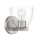 One Light Bath Sconce<br /><span style="color:#4AB0CE;">Entrega: 4-10 dias en USA</span><br /><span style="color:#4AB0CE;font-size:60%;">PREGUNTE POR ENTREGA EN PANAMA</span><br />Collection: Noellea<br />Finish: Brushed Nickel