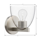 Minka-Lavery - 12481-84 - One Light Bath Sconce - Noellea - Brushed Nickel