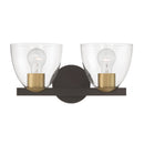Two Light Vanity<br /><span style="color:#4AB0CE;">Entrega: 4-10 dias en USA</span><br /><span style="color:#4AB0CE;font-size:60%;">PREGUNTE POR ENTREGA EN PANAMA</span><br />Collection: Noellea<br />Finish: Dark Bronze