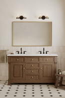 Two Light Vanity<br /><span style="color:#4AB0CE;">Entrega: 4-10 dias en USA</span><br /><span style="color:#4AB0CE;font-size:60%;">PREGUNTE POR ENTREGA EN PANAMA</span><br />Collection: Noellea<br />Finish: Dark Bronze