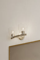 Two Light Vanity<br /><span style="color:#4AB0CE;">Entrega: 4-10 dias en USA</span><br /><span style="color:#4AB0CE;font-size:60%;">PREGUNTE POR ENTREGA EN PANAMA</span><br />Collection: Noellea<br />Finish: Brushed Nickel