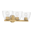Three Light Vanity<br /><span style="color:#4AB0CE;">Entrega: 4-10 dias en USA</span><br /><span style="color:#4AB0CE;font-size:60%;">PREGUNTE POR ENTREGA EN PANAMA</span><br />Collection: Noellea<br />Finish: Legacy Brass