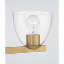 Three Light Vanity<br /><span style="color:#4AB0CE;">Entrega: 4-10 dias en USA</span><br /><span style="color:#4AB0CE;font-size:60%;">PREGUNTE POR ENTREGA EN PANAMA</span><br />Collection: Noellea<br />Finish: Legacy Brass