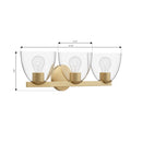 Three Light Vanity<br /><span style="color:#4AB0CE;">Entrega: 4-10 dias en USA</span><br /><span style="color:#4AB0CE;font-size:60%;">PREGUNTE POR ENTREGA EN PANAMA</span><br />Collection: Noellea<br />Finish: Legacy Brass
