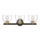Three Light Vanity<br /><span style="color:#4AB0CE;">Entrega: 4-10 dias en USA</span><br /><span style="color:#4AB0CE;font-size:60%;">PREGUNTE POR ENTREGA EN PANAMA</span><br />Collection: Noellea<br />Finish: Dark Bronze