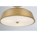 Three Light Semi-Flush Mount<br /><span style="color:#4AB0CE;">Entrega: 4-10 dias en USA</span><br /><span style="color:#4AB0CE;font-size:60%;">PREGUNTE POR ENTREGA EN PANAMA</span><br />Collection: Trellwyn<br />Finish: Legacy Brass