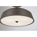 Three Light Semi-Flush Mount<br /><span style="color:#4AB0CE;">Entrega: 4-10 dias en USA</span><br /><span style="color:#4AB0CE;font-size:60%;">PREGUNTE POR ENTREGA EN PANAMA</span><br />Collection: Trellwyn<br />Finish: Plated Dark Bronze