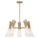 Five Light Chandelier<br /><span style="color:#4AB0CE;">Entrega: 4-10 dias en USA</span><br /><span style="color:#4AB0CE;font-size:60%;">PREGUNTE POR ENTREGA EN PANAMA</span><br />Collection: Vantrel<br />Finish: Legacy Brass