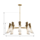 Minka-Lavery - 14266-732 - Eight Light Chandelier - Vantrel - Legacy Brass