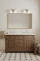 Two Light Vanity<br /><span style="color:#4AB0CE;">Entrega: 4-10 dias en USA</span><br /><span style="color:#4AB0CE;font-size:60%;">PREGUNTE POR ENTREGA EN PANAMA</span><br />Collection: Siena<br />Finish: Brushed Nickel