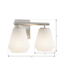 Minka-Lavery - 14372-84 - Two Light Vanity - Siena - Brushed Nickel