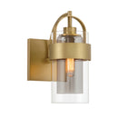 One Light Bath Sconce<br /><span style="color:#4AB0CE;">Entrega: 4-10 dias en USA</span><br /><span style="color:#4AB0CE;font-size:60%;">PREGUNTE POR ENTREGA EN PANAMA</span><br />Collection: Ravik<br />Finish: Legacy Brass