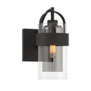 One Light Bath Sconce<br /><span style="color:#4AB0CE;">Entrega: 4-10 dias en USA</span><br /><span style="color:#4AB0CE;font-size:60%;">PREGUNTE POR ENTREGA EN PANAMA</span><br />Collection: Ravik<br />Finish: Dark Matte Black