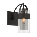 One Light Bath Sconce<br /><span style="color:#4AB0CE;">Entrega: 4-10 dias en USA</span><br /><span style="color:#4AB0CE;font-size:60%;">PREGUNTE POR ENTREGA EN PANAMA</span><br />Collection: Ravik<br />Finish: Dark Matte Black