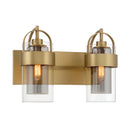 Two Light Vanity<br /><span style="color:#4AB0CE;">Entrega: 4-10 dias en USA</span><br /><span style="color:#4AB0CE;font-size:60%;">PREGUNTE POR ENTREGA EN PANAMA</span><br />Collection: Ravik<br />Finish: Legacy Brass