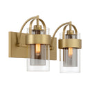 Two Light Vanity<br /><span style="color:#4AB0CE;">Entrega: 4-10 dias en USA</span><br /><span style="color:#4AB0CE;font-size:60%;">PREGUNTE POR ENTREGA EN PANAMA</span><br />Collection: Ravik<br />Finish: Legacy Brass
