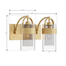 Minka-Lavery - 1912-732 - Two Light Vanity - Ravik - Legacy Brass
