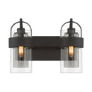 Two Light Vanity<br /><span style="color:#4AB0CE;">Entrega: 4-10 dias en USA</span><br /><span style="color:#4AB0CE;font-size:60%;">PREGUNTE POR ENTREGA EN PANAMA</span><br />Collection: Ravik<br />Finish: Dark Matte Black