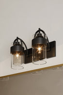 Two Light Vanity<br /><span style="color:#4AB0CE;">Entrega: 4-10 dias en USA</span><br /><span style="color:#4AB0CE;font-size:60%;">PREGUNTE POR ENTREGA EN PANAMA</span><br />Collection: Ravik<br />Finish: Dark Matte Black