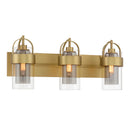 Three Light Vanity<br /><span style="color:#4AB0CE;">Entrega: 4-10 dias en USA</span><br /><span style="color:#4AB0CE;font-size:60%;">PREGUNTE POR ENTREGA EN PANAMA</span><br />Collection: Ravik<br />Finish: Legacy Brass