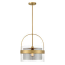One Light Convertible Pendant/Semi-Flush Mount<br /><span style="color:#4AB0CE;">Entrega: 4-10 dias en USA</span><br /><span style="color:#4AB0CE;font-size:60%;">PREGUNTE POR ENTREGA EN PANAMA</span><br />Collection: Ravik<br />Finish: Legacy Brass