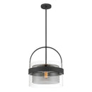 One Light Convertible Pendant/Semi-Flush Mount<br /><span style="color:#4AB0CE;">Entrega: 4-10 dias en USA</span><br /><span style="color:#4AB0CE;font-size:60%;">PREGUNTE POR ENTREGA EN PANAMA</span><br />Collection: Ravik<br />Finish: Dark Matte Black