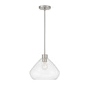 One Light Pendant<br /><span style="color:#4AB0CE;">Entrega: 4-10 dias en USA</span><br /><span style="color:#4AB0CE;font-size:60%;">PREGUNTE POR ENTREGA EN PANAMA</span><br />Collection: Elaris<br />Finish: Brushed Nickel