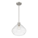 One Light Pendant<br /><span style="color:#4AB0CE;">Entrega: 4-10 dias en USA</span><br /><span style="color:#4AB0CE;font-size:60%;">PREGUNTE POR ENTREGA EN PANAMA</span><br />Collection: Elaris<br />Finish: Brushed Nickel