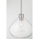 One Light Pendant<br /><span style="color:#4AB0CE;">Entrega: 4-10 dias en USA</span><br /><span style="color:#4AB0CE;font-size:60%;">PREGUNTE POR ENTREGA EN PANAMA</span><br />Collection: Elaris<br />Finish: Brushed Nickel