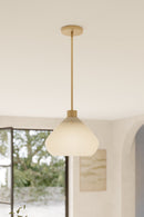 One Light Pendant<br /><span style="color:#4AB0CE;">Entrega: 2-3 semanas en USA</span><br /><span style="color:#4AB0CE;font-size:60%;">PREGUNTE POR ENTREGA EN PANAMA</span><br />Collection: Elaris<br />Finish: Legacy Brass