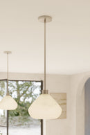 One Light Pendant<br /><span style="color:#4AB0CE;">Entrega: 4-10 dias en USA</span><br /><span style="color:#4AB0CE;font-size:60%;">PREGUNTE POR ENTREGA EN PANAMA</span><br />Collection: Elaris<br />Finish: Brushed Nickel