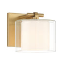 One Light Bath Sconce<br /><span style="color:#4AB0CE;">Entrega: 4-10 dias en USA</span><br /><span style="color:#4AB0CE;font-size:60%;">PREGUNTE POR ENTREGA EN PANAMA</span><br />Collection: Seville<br />Finish: Legacy Brass