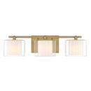 Three Light Vanity<br /><span style="color:#4AB0CE;">Entrega: 6-7 semanas en USA</span><br /><span style="color:#4AB0CE;font-size:60%;">PREGUNTE POR ENTREGA EN PANAMA</span><br />Collection: Seville<br />Finish: Legacy Brass
