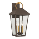 Three Light Outdoor Wall Lantern<br /><span style="color:#4AB0CE;">Entrega: 4-10 dias en USA</span><br /><span style="color:#4AB0CE;font-size:60%;">PREGUNTE POR ENTREGA EN PANAMA</span><br />Collection: Bayra<br />Finish: Painted Legacy Brass
