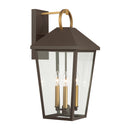 Three Light Outdoor Wall Lantern<br /><span style="color:#4AB0CE;">Entrega: 4-10 dias en USA</span><br /><span style="color:#4AB0CE;font-size:60%;">PREGUNTE POR ENTREGA EN PANAMA</span><br />Collection: Bayra<br />Finish: Painted Legacy Brass