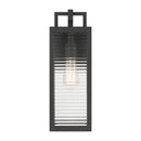 One Light Outdoor Wall Sconce<br /><span style="color:#4AB0CE;">Entrega: 4-10 dias en USA</span><br /><span style="color:#4AB0CE;font-size:60%;">PREGUNTE POR ENTREGA EN PANAMA</span><br />Collection: Edgewood<br />Finish: Dark Matte Black