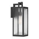 One Light Outdoor Wall Sconce<br /><span style="color:#4AB0CE;">Entrega: 4-10 dias en USA</span><br /><span style="color:#4AB0CE;font-size:60%;">PREGUNTE POR ENTREGA EN PANAMA</span><br />Collection: Edgewood<br />Finish: Dark Matte Black