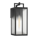 One Light Outdoor Wall Sconce<br /><span style="color:#4AB0CE;">Entrega: 4-10 dias en USA</span><br /><span style="color:#4AB0CE;font-size:60%;">PREGUNTE POR ENTREGA EN PANAMA</span><br />Collection: Edgewood<br />Finish: Dark Matte Black
