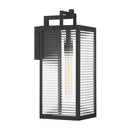 One Light Outdoor Wall Sconce<br /><span style="color:#4AB0CE;">Entrega: 4-10 dias en USA</span><br /><span style="color:#4AB0CE;font-size:60%;">PREGUNTE POR ENTREGA EN PANAMA</span><br />Collection: Edgewood<br />Finish: Dark Matte Black