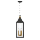 Three Light Outdoor Hanging Lantern<br /><span style="color:#4AB0CE;">Entrega: 4-10 dias en USA</span><br /><span style="color:#4AB0CE;font-size:60%;">PREGUNTE POR ENTREGA EN PANAMA</span><br />Collection: Hurstborne<br />Finish: Dark Matte Black