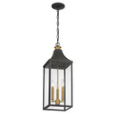Three Light Outdoor Hanging Lantern<br /><span style="color:#4AB0CE;">Entrega: 4-10 dias en USA</span><br /><span style="color:#4AB0CE;font-size:60%;">PREGUNTE POR ENTREGA EN PANAMA</span><br />Collection: Hurstborne<br />Finish: Dark Matte Black