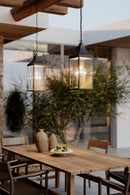 Three Light Outdoor Hanging Lantern<br /><span style="color:#4AB0CE;">Entrega: 4-10 dias en USA</span><br /><span style="color:#4AB0CE;font-size:60%;">PREGUNTE POR ENTREGA EN PANAMA</span><br />Collection: Hurstborne<br />Finish: Dark Matte Black