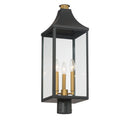Three Light Outdoor Post Lantern<br /><span style="color:#4AB0CE;">Entrega: 4-10 dias en USA</span><br /><span style="color:#4AB0CE;font-size:60%;">PREGUNTE POR ENTREGA EN PANAMA</span><br />Collection: Hurstborne<br />Finish: Dark Matte Black