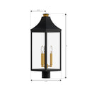 Minka-Lavery - 78306-734 - Three Light Outdoor Post Lantern - Hurstborne - Dark Matte Black