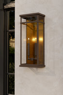 Two Light Outdoor Wall Sconce<br /><span style="color:#4AB0CE;">Entrega: 4-10 dias en USA</span><br /><span style="color:#4AB0CE;font-size:60%;">PREGUNTE POR ENTREGA EN PANAMA</span><br />Collection: Briarlane<br />Finish: Painted Legacy Brass