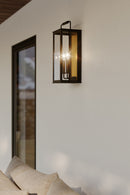 Two Light Outdoor Wall Sconce<br /><span style="color:#4AB0CE;">Entrega: 4-10 dias en USA</span><br /><span style="color:#4AB0CE;font-size:60%;">PREGUNTE POR ENTREGA EN PANAMA</span><br />Collection: Aberdeen<br />Finish: Sand Coal Black