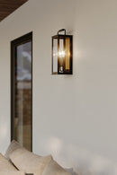Two Light Outdoor Wall Sconce<br /><span style="color:#4AB0CE;">Entrega: 4-10 dias en USA</span><br /><span style="color:#4AB0CE;font-size:60%;">PREGUNTE POR ENTREGA EN PANAMA</span><br />Collection: Aberdeen<br />Finish: Sand Coal Black