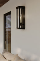 Two Light Outdoor Wall Sconce<br /><span style="color:#4AB0CE;">Entrega: 4-10 dias en USA</span><br /><span style="color:#4AB0CE;font-size:60%;">PREGUNTE POR ENTREGA EN PANAMA</span><br />Collection: Stratford<br />Finish: Dark Matte Black