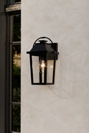 One Light Outdoor Wall Lantern<br /><span style="color:#4AB0CE;">Entrega: 4-10 dias en USA</span><br /><span style="color:#4AB0CE;font-size:60%;">PREGUNTE POR ENTREGA EN PANAMA</span><br />Collection: Branwyn<br />Finish: Sand Coal Black